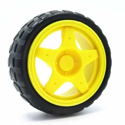 BO Gear Motor Wheels Diameter 65mm Finest Quality Plastic Robot Car Wheels with Rubber Grip