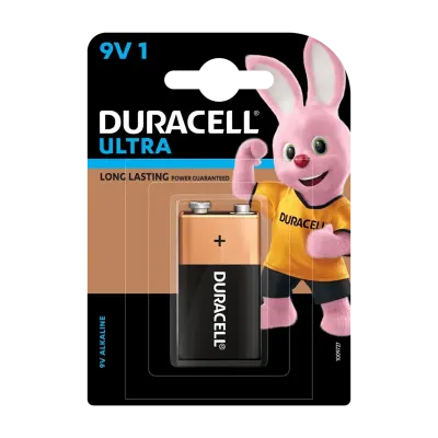 Duracell Ultra Alkaline Batteries 9V (Pack of 1)