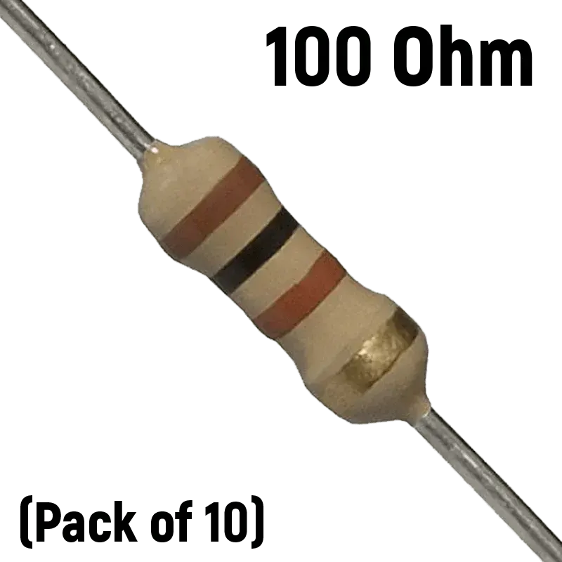 100 ohm, 1/4 Watt Resistor (Pack of 10)