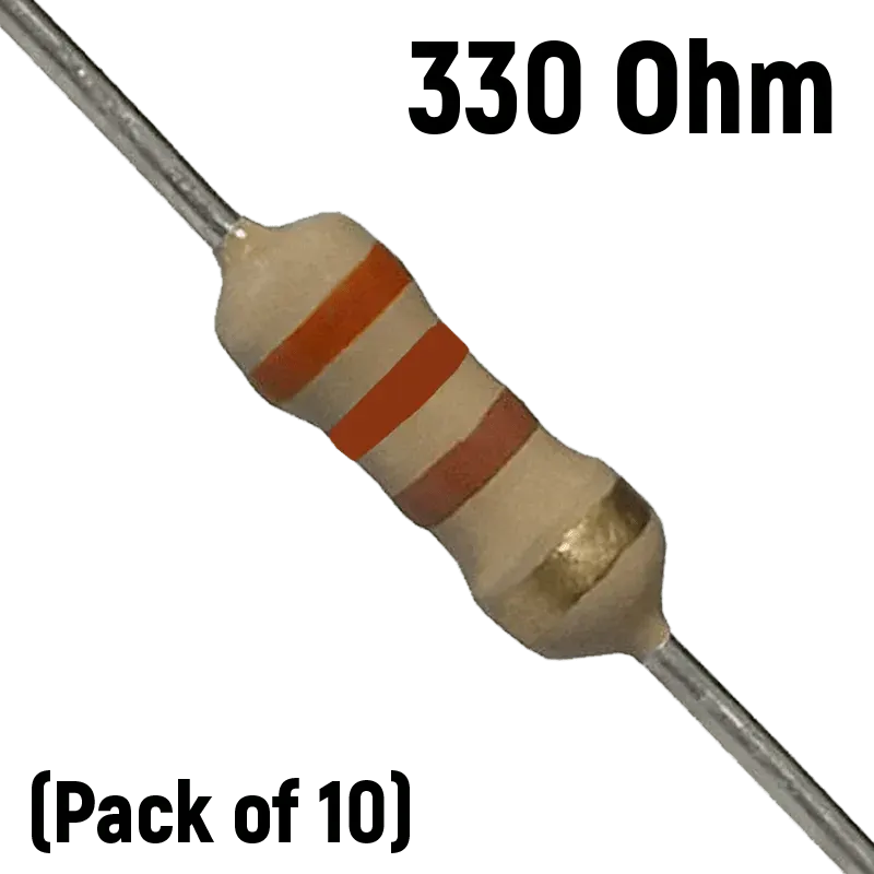 330 ohm, 1/4 Watt Resistor (Pack of 10)