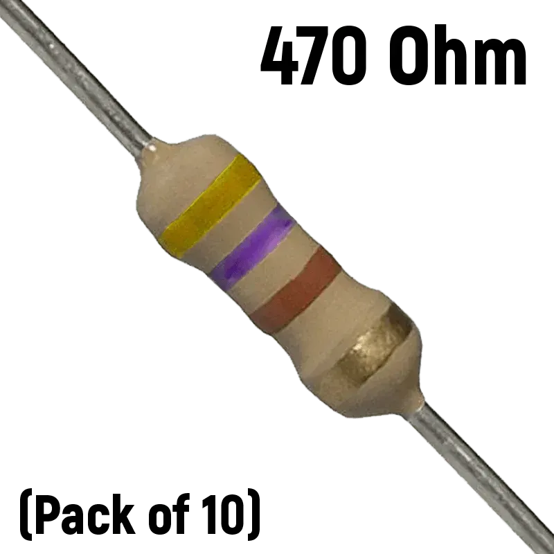 470 ohm, 1/4 Watt Resistor (Pack of 10)