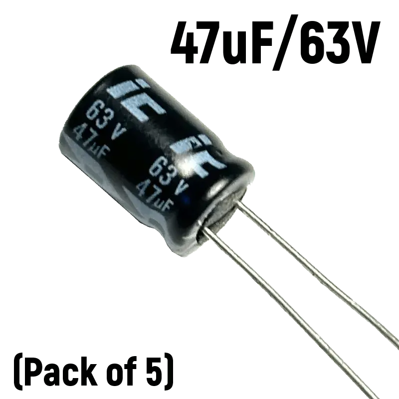 47uf 63V Electrolytic Capacitor (Pack of 5)