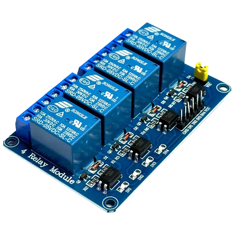 4 Channel Relay Module Isolated Optocoupler 5V 10A