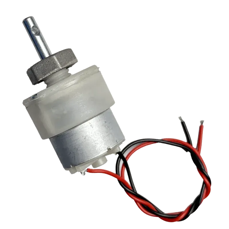 12V 100 RPM DC Geared Motor – Center Shaft (Metal Gear)