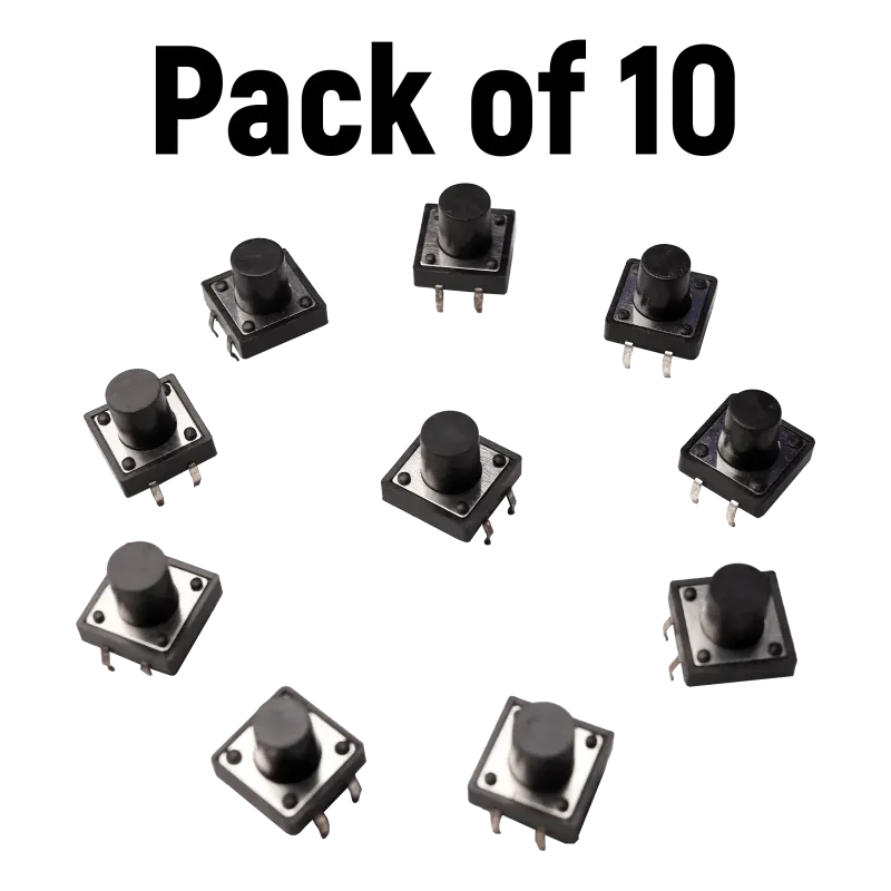 12x12x12mm Tactile Push Button Switch-10Pcs.