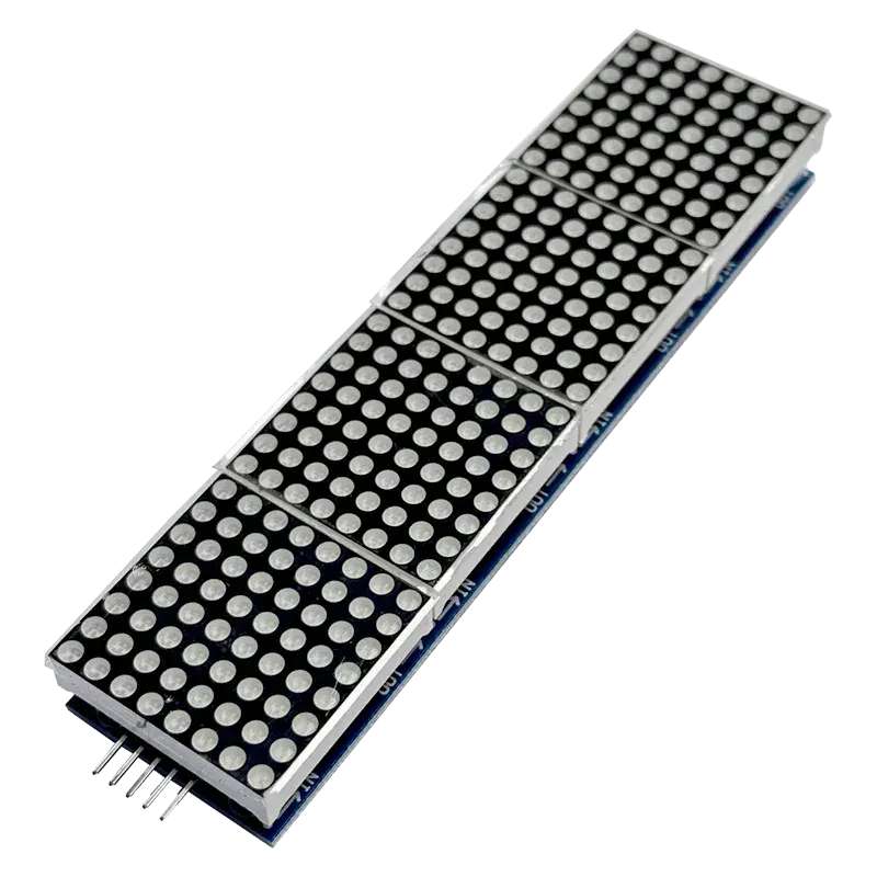 MAX7219 LED Dot Matrix 4 In 1 Display with 5P Line Module
