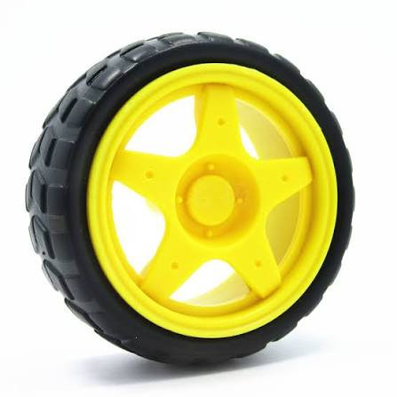BO Gear Motor Wheels Diameter 65mm Finest Quality Plastic Robot Car Wheels with Rubber Grip