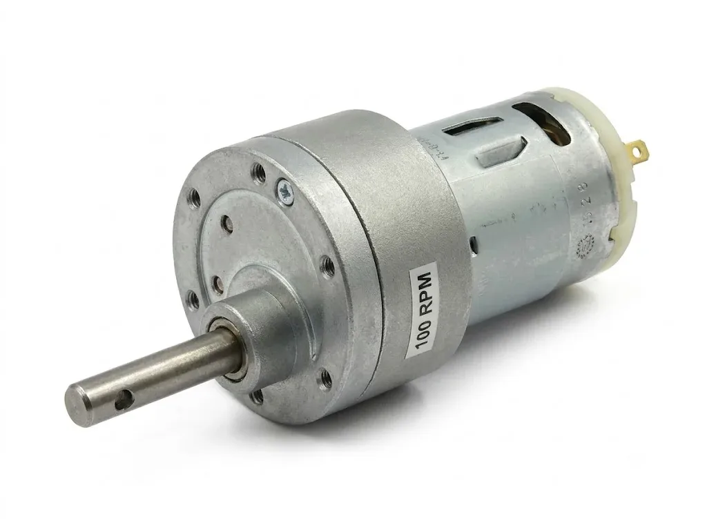 Johnson 12V 100 RPM Side Shaft DC Geared Motor